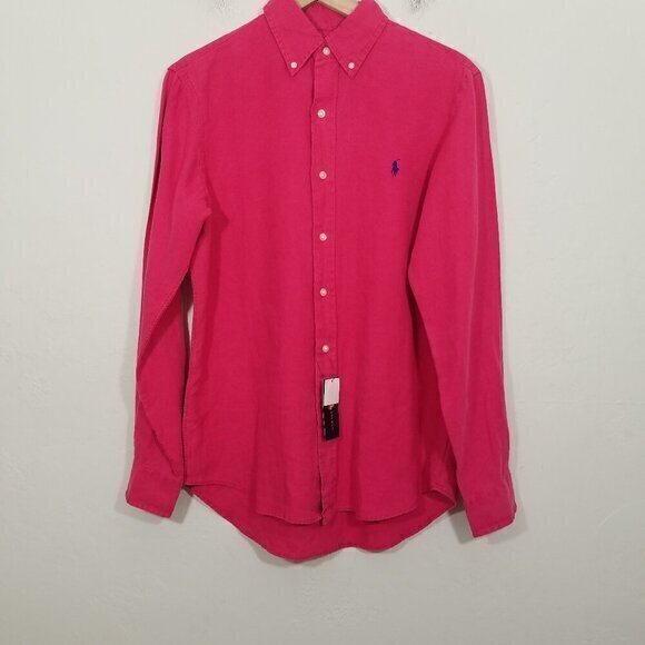 Ralph Lauren Other - NWT Ralph Lauren 100% Linen Long Sleeve Button Up Shirt Pink Size S